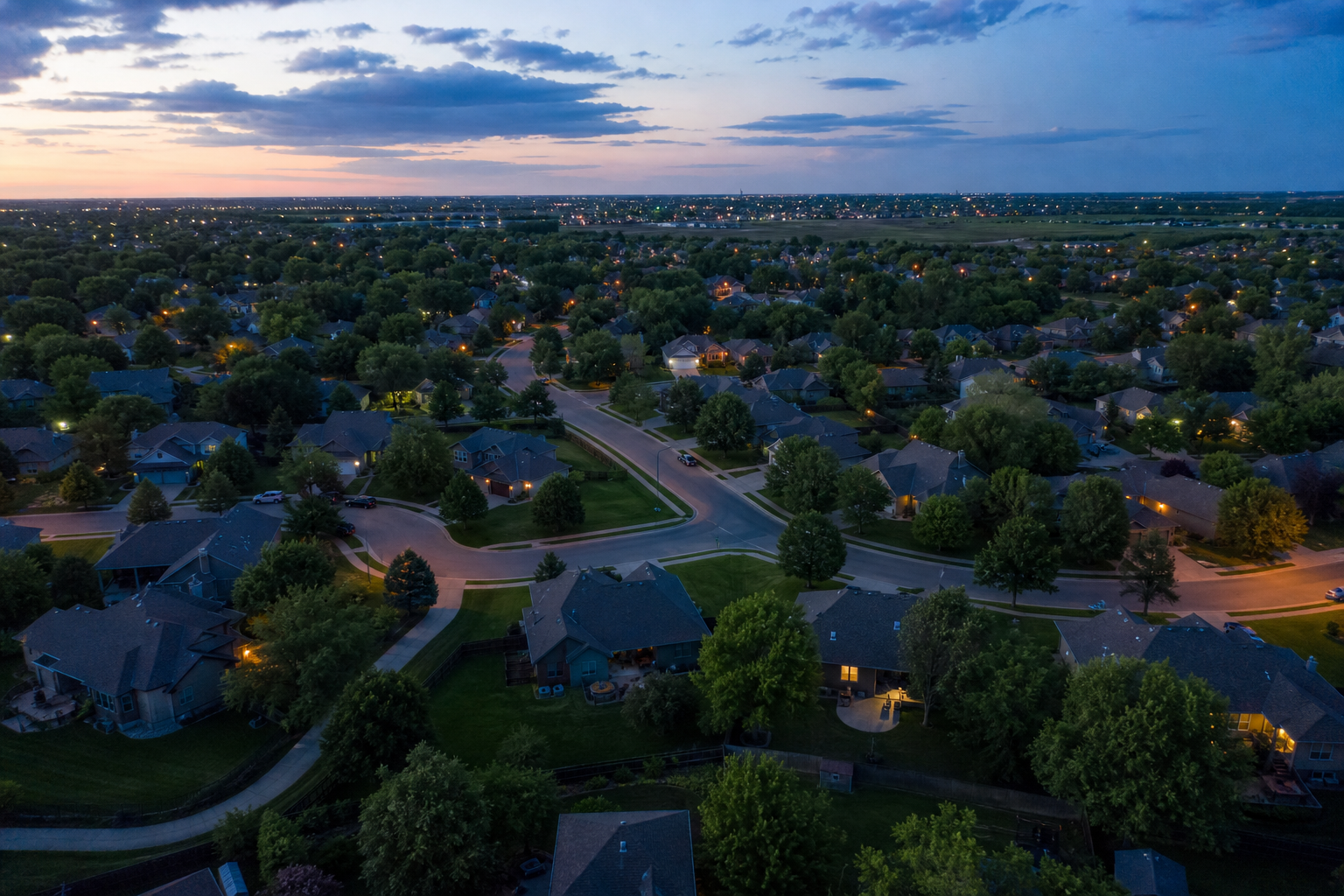 Kansas City metro neighborhood served by Davis Heating, A/C & Home
